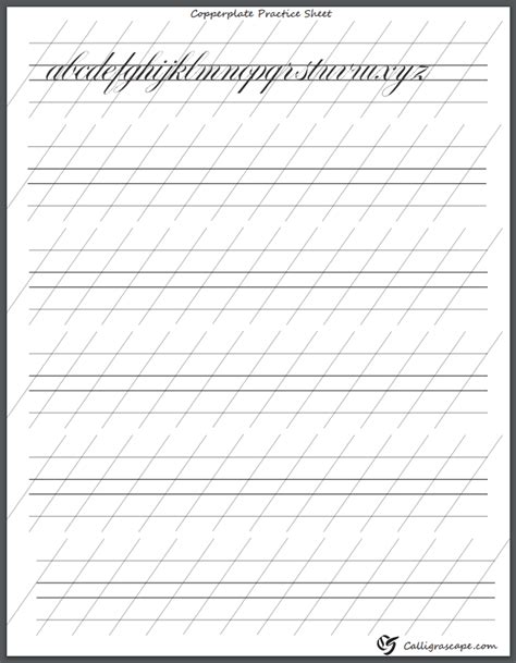 Printable Calligraphy Guide Paper